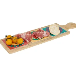 Préparation Culinaire<Gifi Planche de présentation apéritif bambou carreaux céramique 46,5x13x1cm