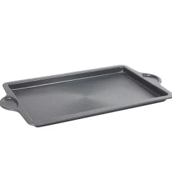 Cuisson<Gifi Plaque à pâtisserie métal fond texturé anti adhérent moyen