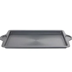 Cuisson<Gifi Plaque à pâtisserie métal fond texturé anti adhérent moyen