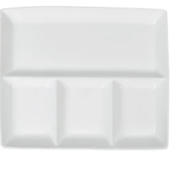 Gifi Plat à 4 compartiments blanc| Vaisselle Et Accessoires De Table