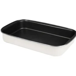 Cuisson<Gifi Plat à four acier émaillé beige 40,5x25 cm