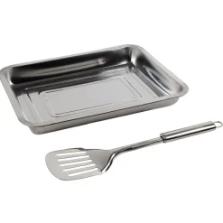 Cuisson<Gifi Plat à four avec spatule en inox 4,8L