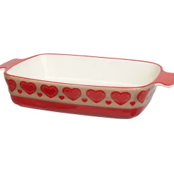 Cuisson<Gifi Plat à four design coeur rouge