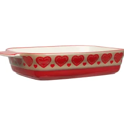 Cuisson<Gifi Plat à four design coeur rouge