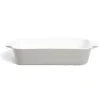 Cuisson<Gifi Plat à four en grès blanc et gris foncé 31x17xH6,2cm