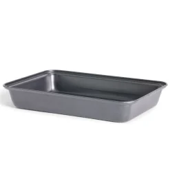 Cuisson<Gifi Plat à four en métal noir 30x20xH4,8cm