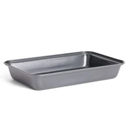 Cuisson<Gifi Plat à four en métal noir 30x20xH4,8cm