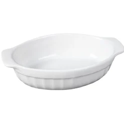 Cuisson<Gifi Plat à four ovale blanc