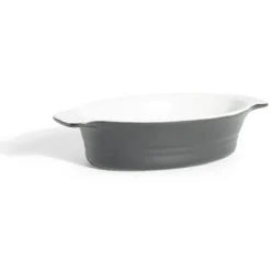 Cuisson<Gifi Plat à four ovale en céramique noir 13,5x17xH5cm