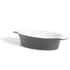 Cuisson<Gifi Plat à four ovale en céramique noir 13,5x17xH5cm