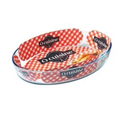 Cuisson<Gifi Plat à four ovale en verre extra résistant