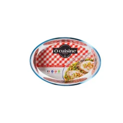 Cuisson<Gifi Plat à four ovale verre transparent