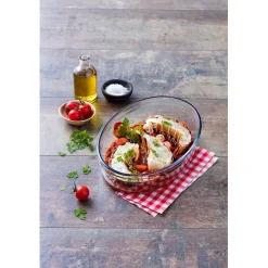 Cuisson<Gifi Plat à four ovale verre transparent