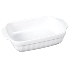 Cuisson<Gifi Plat à four rectangulaire en céramique blanc 22x13,5xH.5 cm