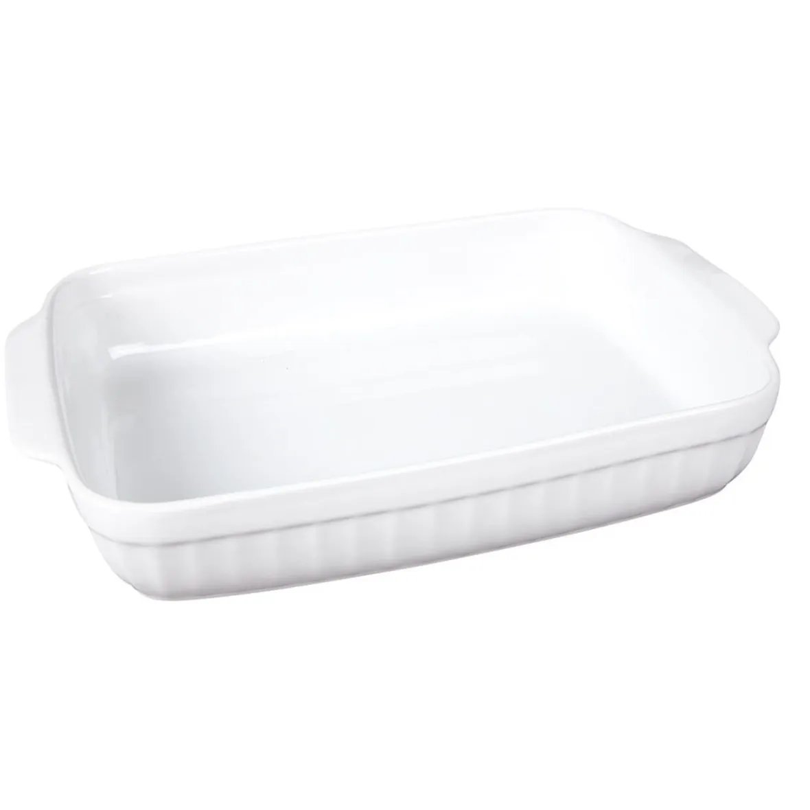 Cuisson<Gifi Plat à four rectangulaire en céramique blanc 36x24,2xH.6,2 cm