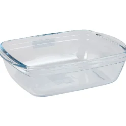 Cuisson<Gifi Plat à four rectangulaire en verre avec couvercle