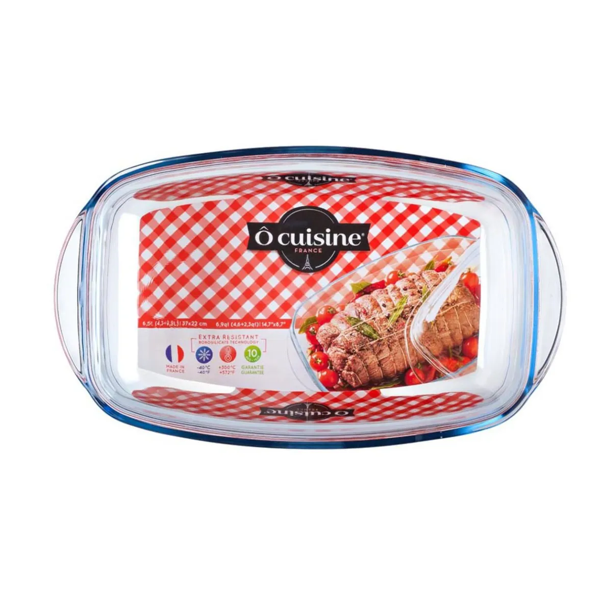 Cuisson<Gifi Plat à four rectangulaire transparent 6,5 L