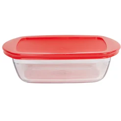 Cuisson<Gifi Plat à four rectangulaire en verre couvercle plastique