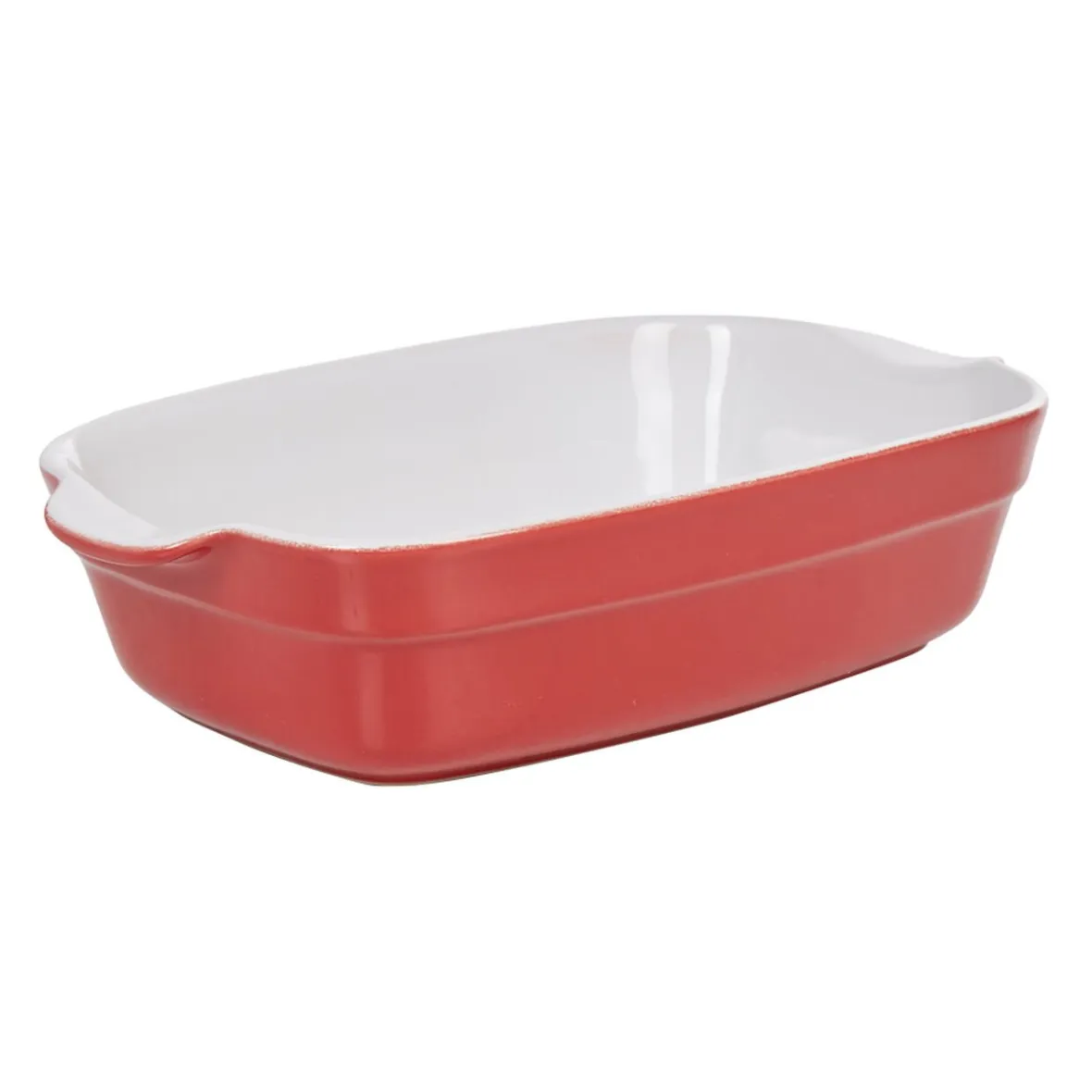 Cuisson<Gifi Plat à four rectangulaire rouge blanc