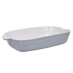 Cuisson<Gifi Plat à four rectangulaire gris blanc grand format
