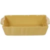 Cuisson<Gifi Plat à four rectangulaire jaune moutarde en grès