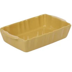 Cuisson<Gifi Plat à four rectangulaire jaune moutarde en grès