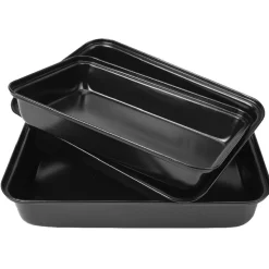 Cuisson<Gifi Plat à four rectangulaire noir x3