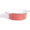 Cuisson<Gifi Plat à four rond en céramique rouge 13,5x17xH5cm