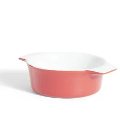 Cuisson<Gifi Plat à four rond en céramique rouge 13,5x17xH5cm