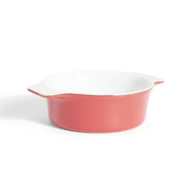 Cuisson<Gifi Plat à four rond en céramique rouge 13,5x17xH5cm
