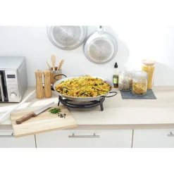 Cuisson<Gifi Plat à paella ø 40 cm avec réchaud gaz et trépied H66 cm