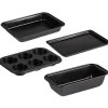 Cuisson<Gifi Plat à pâtisserie acier noir x4