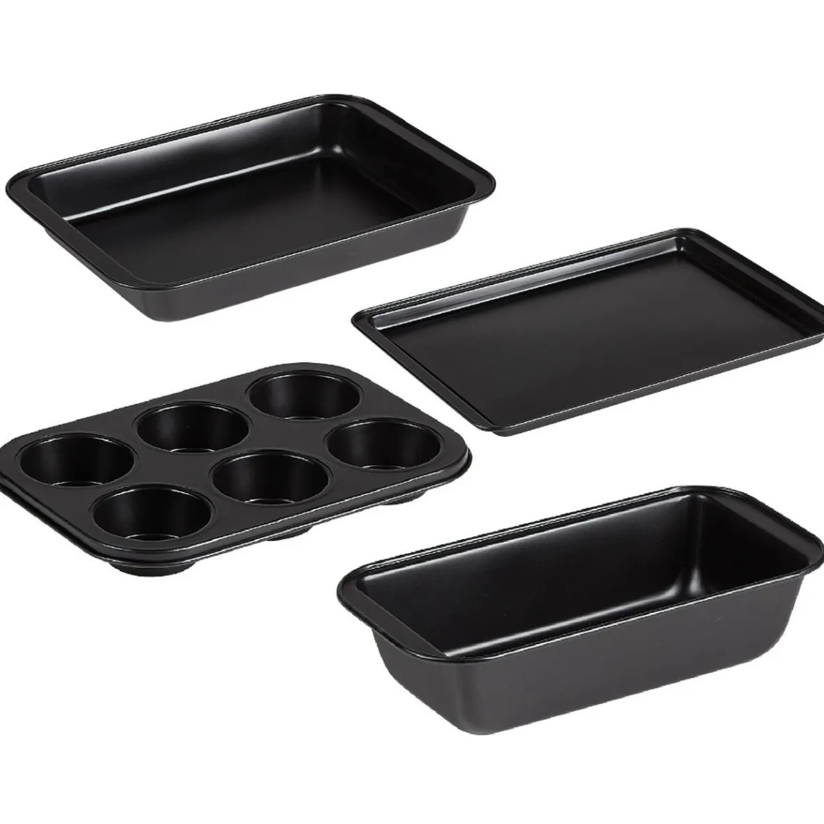 Cuisson<Gifi Plat à pâtisserie acier noir x4