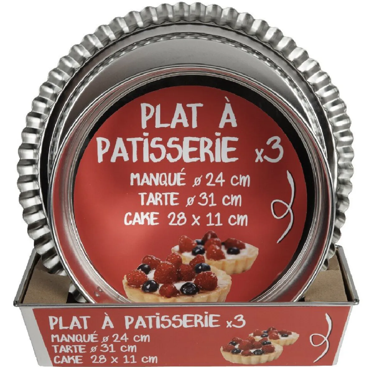 Cuisson<Gifi Plat à pâtisserie x3