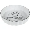 Cuisson<Gifi Plat à tarte blanc motif toque noire "From Chief"