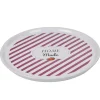 Gifi Plat à tarte céramique blanc rayure rouge| Vaisselle Et Accessoires De Table