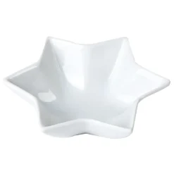 Gifi Plat apéritif porcelaine blanc 10x10xH.3,5 cm| Vaisselle Et Accessoires De Table