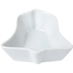 Gifi Plat apéritif porcelaine blanc 10x10xH.3,5 cm| Vaisselle Et Accessoires De Table