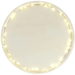 Préparation Culinaire<Gifi Plat de présentation à LED Ø26,5cm bois beige