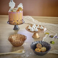 Gifi Plat de présentation Halloween en verre Ø21cm| Vaisselle Et Accessoires De Table