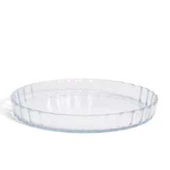 Cuisson<Gifi Plat en verre borosilicate x2 - Ø22,6cm et Ø27cm