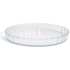 Cuisson<Gifi Plat en verre borosilicate x2 - Ø22,6cm et Ø27cm