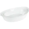 Cuisson<Gifi Plat four verre smart cuisine Luminarc blanc x 3