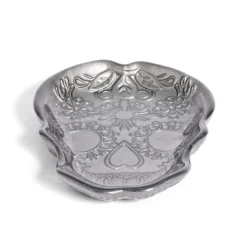 Vaisselle Et Accessoires De Table<Gifi Plat Halloween tête de mort mexicaine en verre noir 15x11xH2cm