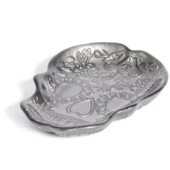 Vaisselle Et Accessoires De Table<Gifi Plat Halloween tête de mort mexicaine en verre noir 15x11xH2cm
