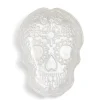 Gifi Plat Halloween tête de mort mexicaine en verre blanc 15x11xH2cm| Vaisselle Et Accessoires De Table