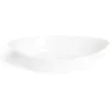 Cuisson<Gifi Plat ovale 29x17cm Luminarc blanc avec motifs
