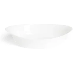Cuisson<Gifi Plat ovale 29x17cm Luminarc blanc avec motifs