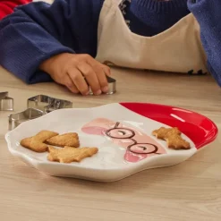 Gifi Plat Père-Noël dolomite| Vaisselle Et Accessoires De Table
