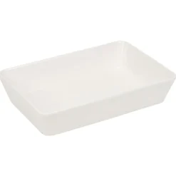 Cuisson<Gifi Plat rectangulaire cuisson four x3 céramique blanc